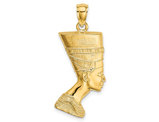 14K Yellow Gold Egyptian Nefertiti Charm Pendant (NO CHAIN)